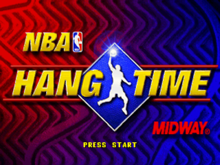 NBA Hang Time title screen for Playstation